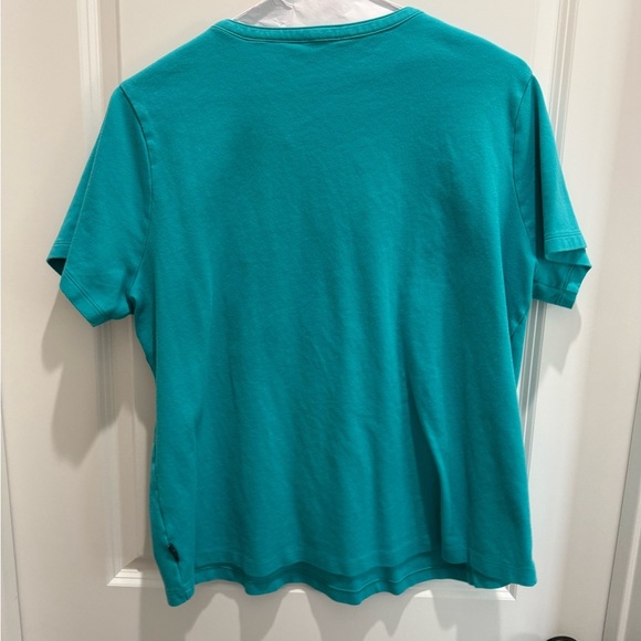Eddie Bauer Vibrant Teal Short Sleeve Tee - Picture 2 of 4